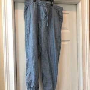 JCrew Chambray Jogger Pant Sz 14 🏃🏼‍♀️